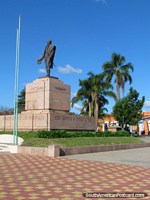 Monumento de Artigas em Praça Artigas em Mercedes. Uruguai, América do Sul.
