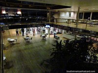 The lobby and 1st floor of the Buquebus ferry.