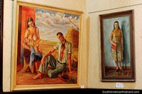 Oil on canvas painting from 1944 called La Tregua by Teodoro Bourse Herrera, fine arts museum, Salto. Uruguay, South America.