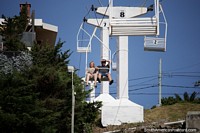 Chairlift up Cerro San Antonio (hill), for spectacular panoramic views of the whole area in Piriapolis. Uruguay, South America.