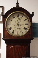 Bryson Edinburgh antique stand-up clock on display at Mazzoni Museum in Maldonado. Uruguay, South America.