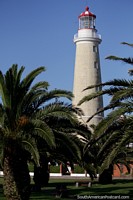 Larger version of Punta del Este lighthouse (1860) at Plaza del Faro, historic zone.