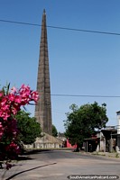 45 meter high obelisk (Obelisco) built in 1954 by architect Jorge Geille in Treinta y Tres. Uruguay, South America.