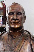 Jose Reventos (1801-1868), president of the society of founders of Treinta y Tres, bronze bust at the municipal museum. Uruguay, South America.