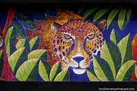 Jaguar in the forest, mural in Barinas.