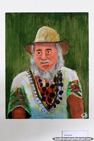 Venezuela Photo - Painting of a bearded man at the Llanos Museum in Barinas.