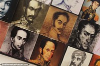 Liberator Simon Bolivar, images in collage, Bolivariano Museum, Caracas.