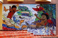 Amazing mural featuring children and nature at the Delta Amacuro Cultural Center in Tucupita.