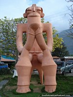 Large ceramic monument between San Cristobal and Merida. Venezuela, South America.