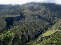 The mountains surrounding lagoon La Musuy on the El Paramo road from Merida.