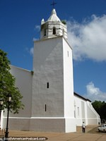 The big white church in the historical center of Coro. Venezuela, South America.