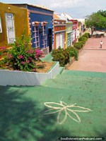 Viejas casas vistosas en barrio Santa Lucia en Maracaibo. Venezuela, Sudamerica.