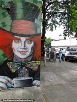 Madhatter drinks tea mural in Carora.