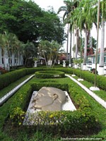 Nice gardens at the Legislative Palace in Ciudad Bolivar. Venezuela, South America.