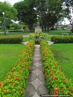 Os belos jardins botânicos em Cidade Bolivar. Venezuela, América do Sul.