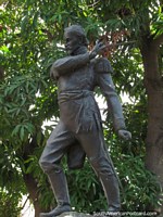 El General Pedro Maria Freites (1790-1817) estatua en Casa Fuerte en Barcelona. Venezuela, Sudamerica.