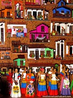 Venezuelan dolls and little houses, souvenir shop, Colonia Tovar. Venezuela, South America.