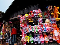 A typical souvenir shop in Colonia Tovar, cuddly toys.