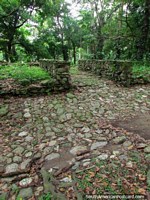 Stone bridge, Casa del Zaguan Empedrado at Park El Fuerte in San Felipe. Venezuela, South America.