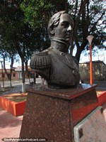 General Rafael Urdaneta (1788-1845) bust in a Coro plaza. Venezuela, South America.