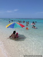 Venezuela Photo - A perfect place to put an umbrella in the shallow waters at Cajo Sombrero, Morrocoy National Park.