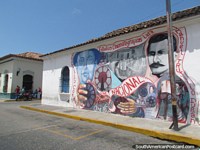 Mural of famous cinematographers of Lara in Barquisimeto, Amabilis Cordero and Manuel Trujillo Duran. Venezuela, South America.