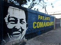 Larger version of Chavez mural in Acarigua, Pa'lante Comandante.