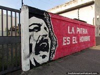 La Patria es el Hombre, pintura mural en Acarigua. Venezuela, Sudamerica.