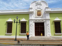 The green palace beside Plaza Bolivar in Barinas - El Palacio del Marques del Pumar. Venezuela, South America.