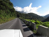 The road makes a steady climb up to 3500 meters to Apartaderos. Venezuela, South America.