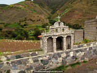 A small replica of the stone church, like a shrine, San Rafael de Mucuchies. Venezuela, South America.