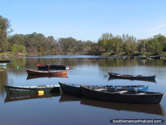 The tranquil and calm Negro River in Mercedes. (640x480px). Uruguay, South America.