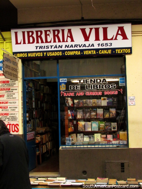 2nd hand book shop in Montevideo - Libreria Vila. (480x640px). Uruguay, South America.