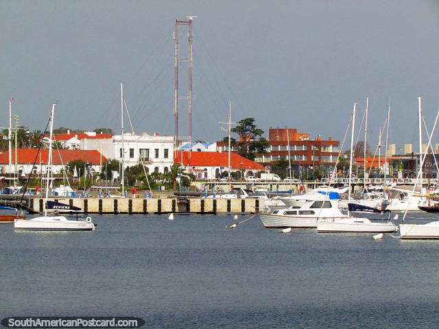 The calm side, the port of Punta del Este, boats in the water and historical area. (640x480px). Uruguay, South America.