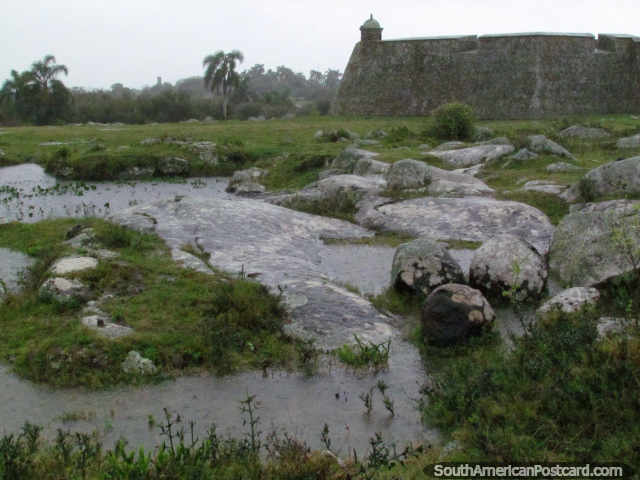 Fort San Miguel is built upon a hill and is surrounded by rocks, Chuy. (640x480px). Uruguay, South America.