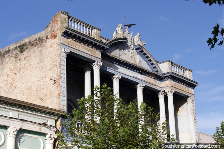 Edificio Stella D-Italia, under restoration, historical building in Fray Bentos. (720x480px). Uruguay, South America.