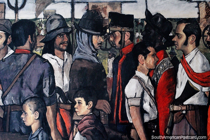 Exodus of the Oriental People, commissioned mural at the government palace in Paysandu by Day Man Antunez. (720x480px). Uruguay, South America.