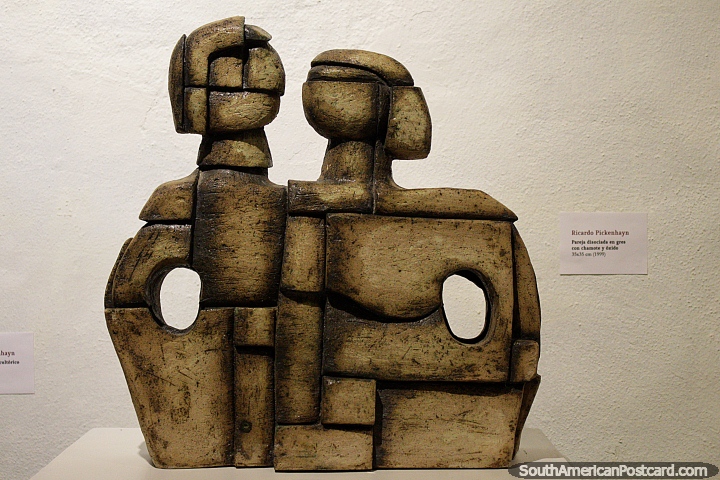 Art piece made from stone with grog and rust (1999) by Ricardo Pickenhayn, Mazzoni Museum, Maldonado. (720x480px). Uruguay, South America.