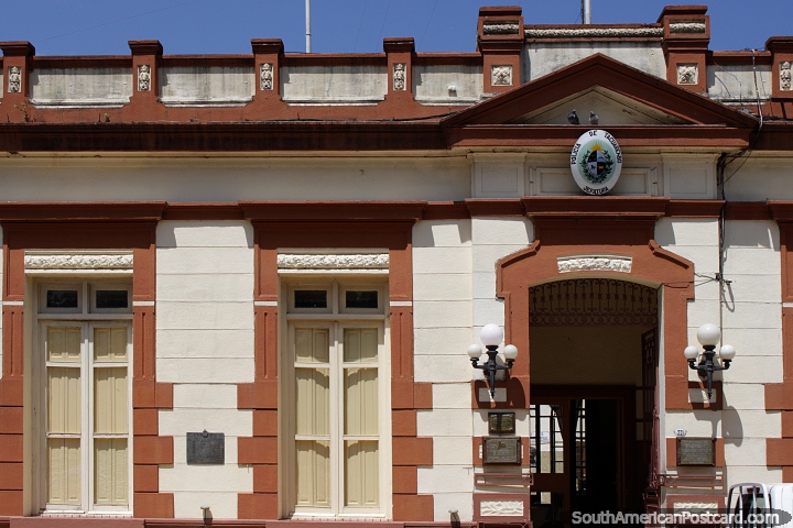 Police headquarters in Uruguay always have nice historic buildings, Tacuarembo. (720x480px). Uruguay, South America.