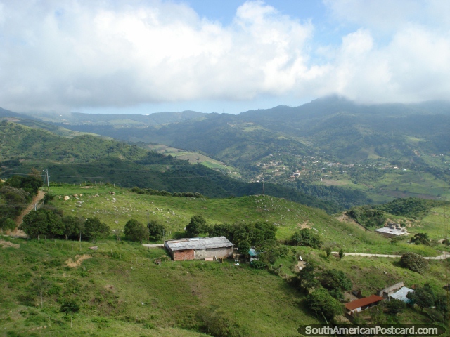 Green countryside heading east out of San Antonio. (640x480px). Venezuela, South America.