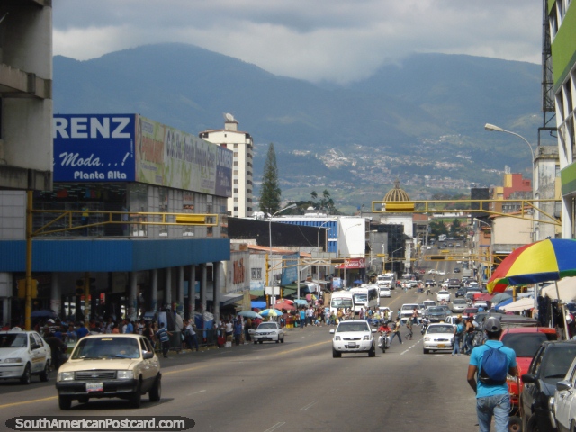 From the center of San Cristobal looking up towards the mountains. (640x480px). Venezuela, South America.