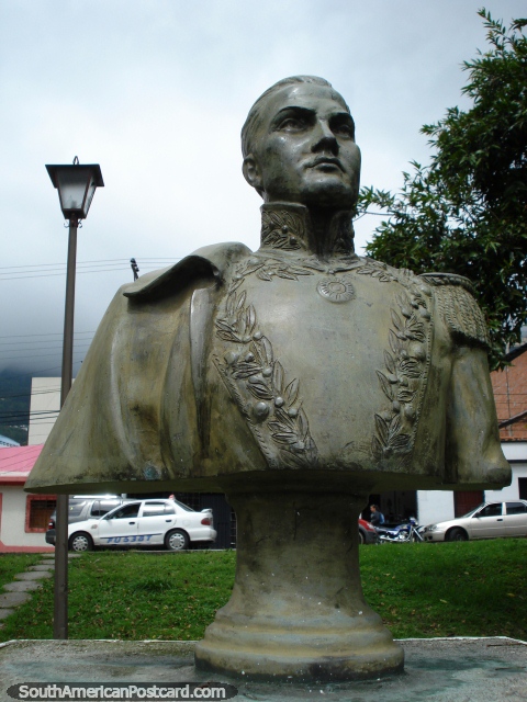 Monumento de Antonio Nicolas Briceno, Doutor e Congressista em Mérida. (480x640px). Venezuela, América do Sul.