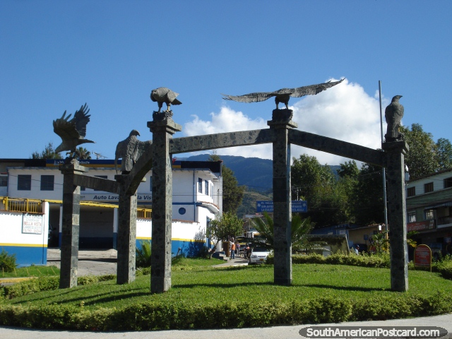 5 eagles monument out of Merida on the El Paramo tour. (640x480px). Venezuela, South America.
