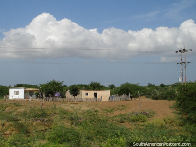 Houses in the country between Maracaibo and Coro. (640x480px). Venezuela, South America.