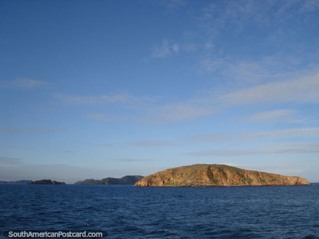 Some of the many islands between Puerto La Cruz and Porlamar, view from the ferry. (640x480px). Venezuela, South America.