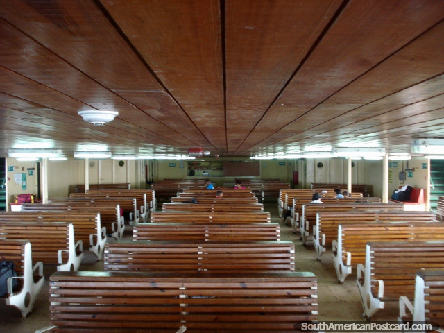 The passenger deck on Conferry on the way to Porlamar. (640x480px). Venezuela, South America.