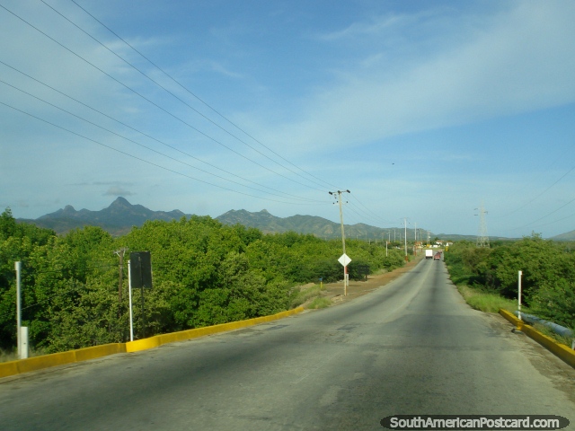 The road between La Restinga and Boca de Rio on Isla Margarita. (640x480px). Venezuela, South America.