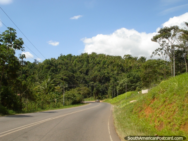 O caminho fora de Santa Elena a borda brasileira. (640x480px). Venezuela, América do Sul.