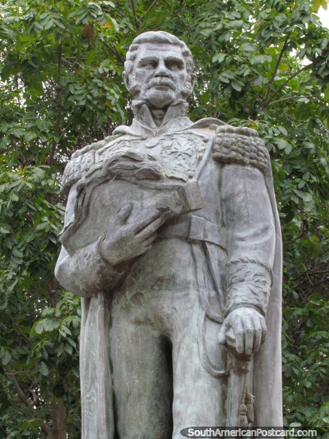 Juan Jacinto Lara statue in his plaza in Carora. (480x640px). Venezuela, South America.