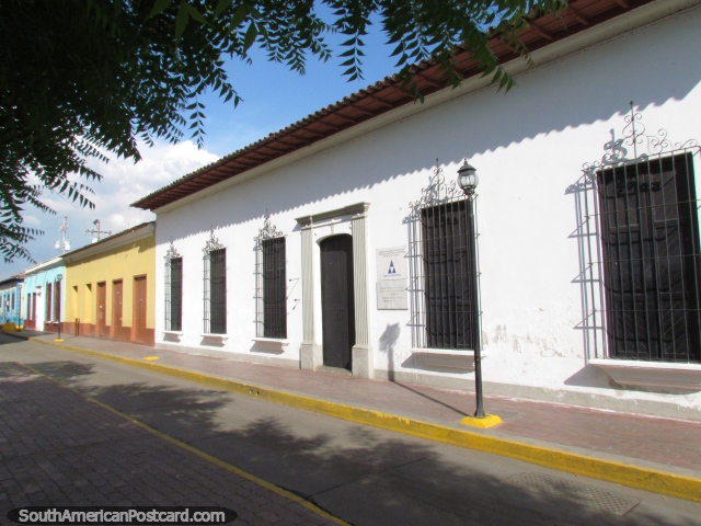 The white Anzoategui Museum building in Barcelona. (640x480px). Venezuela, South America.